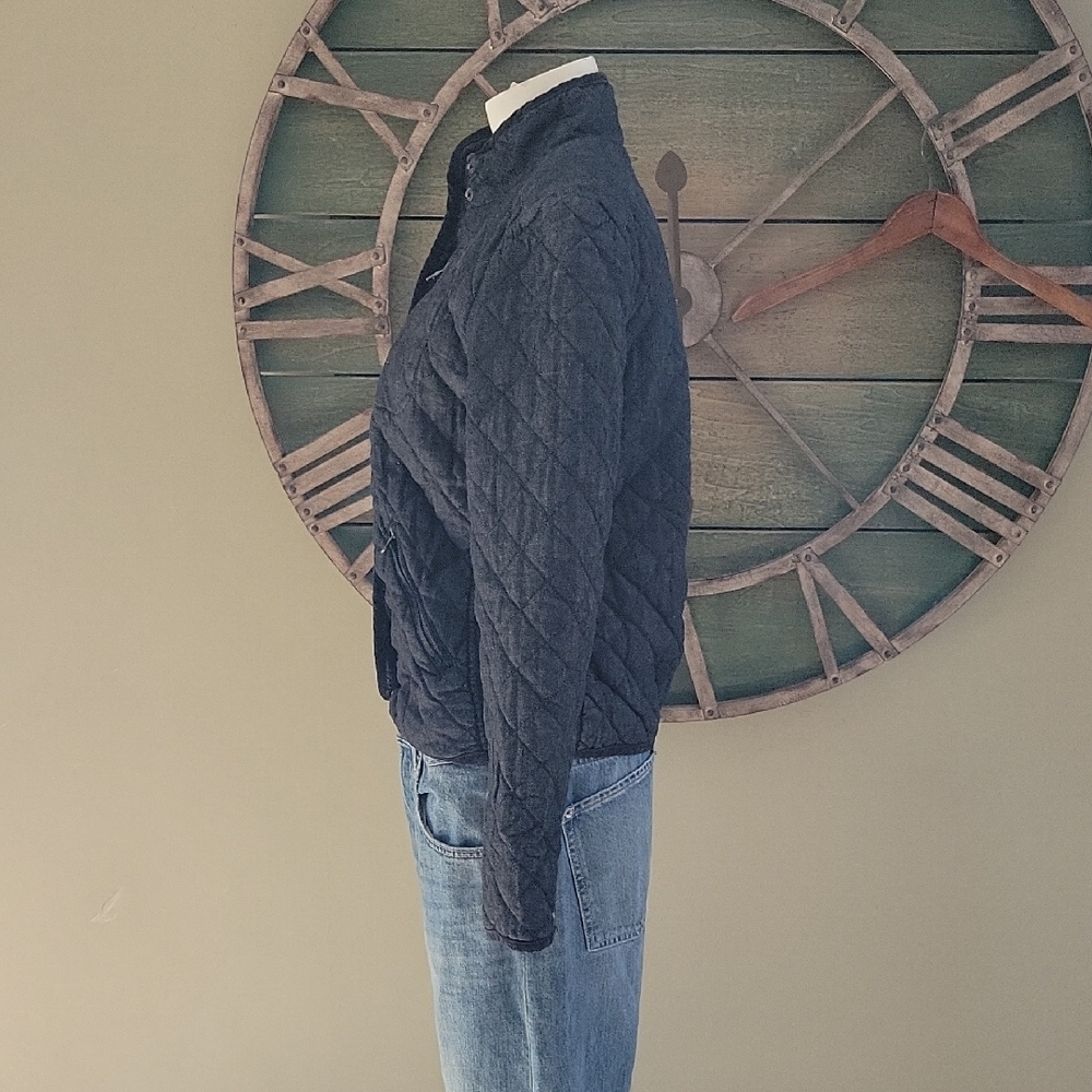 Ralph Lauren Vintage Black Denim Quilted Chore Jacket - Picture 5 of 14